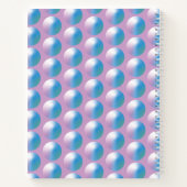 Levendige verloopcirkels Geometrisch Modern Blauw. Notitieboek (Achterkant)