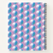 Levendige verloopcirkels Geometrisch Modern Blauw. Notitieboek (Achterkant)