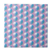 Levendige verloopcirkels Geometrisch Modern Blauw Tegeltje (Voorkant)