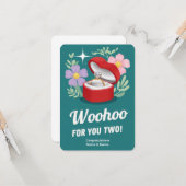 Levendige Verlovingen Kaart met rode hart doos (Voorkant / Achterkant in situ)