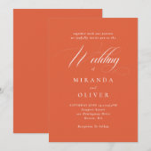 Levendige Verona Sunset Script Huwelijksuitnodigin Kaart (Voorkant / Achterkant)