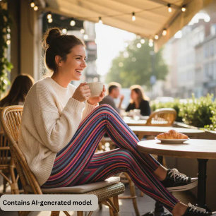 Levendige verticale strepen in meerdere kleuren leggings