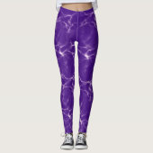 Levendige vet plezier Heldere Paarse Lightning Wor Leggings (Voorkant)