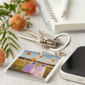 "Levendige Vibes: acrylelegantie in je handpalm" Sleutelhanger (Voorkant Rechts)