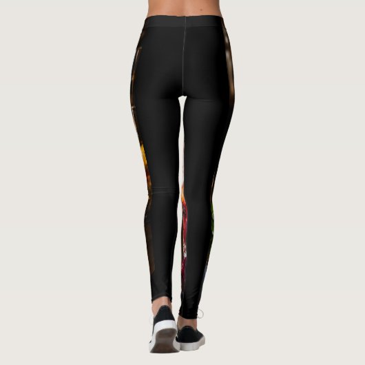 Levendige Vibes All-over-Print Leggings Verduister (Achterkant)