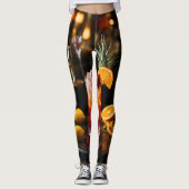 Levendige Vibes All-over-Print Leggings Verduister (Voorkant)