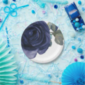 Levendige Vibrant Indigo Paarse Blauwe Bloemen Papieren Bordje (Feest)