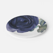 Levendige Vibrant Indigo Paarse Blauwe Bloemen Papieren Bordje (Gekanteld)