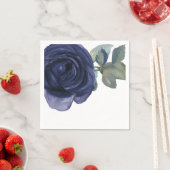 Levendige Vibrant Indigo Paarse Blauwe Bloemen Servetten (Insitu)