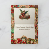 Levendige Victoriaanse Kerstcollage Feestdagen Kaart (Binnen)