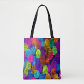 Levendige Vingerafdruk Ontwerp Tote Bag (Voorkant)