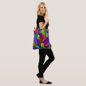Levendige Vingerafdruk Ontwerp Tote Bag (Op model)