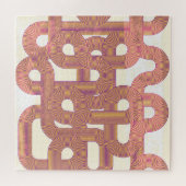 Levendige Vintage: Abstracte kleurrijke lijnen Legpuzzel (Horizontaal)