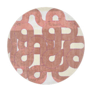 Levendige Vintage: Abstracte kleurrijke lijnen Snijplank