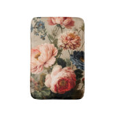 Levendige Vintage Bloemstuk Badmat (Voorkant Verticaal)