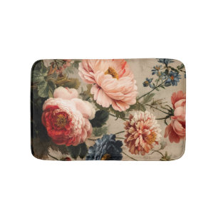 Levendige Vintage Bloemstuk Badmat