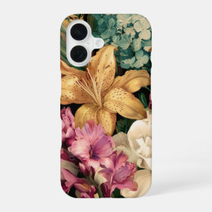 Levendige Vintage Bloemstuk iPhone 16 Hoesje
