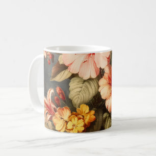 Levendige Vintage Bloemstuk Koffiemok