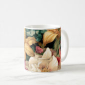 Levendige Vintage Bloemstuk Koffiemok (Voorkant rechts)