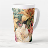 Levendige Vintage Bloemstuk Latte Mok (Rechterhoek)