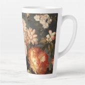 Levendige Vintage Bloemstuk Latte Mok (Rechts)