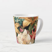Levendige Vintage Bloemstuk Latte Mok (Rechterhoek)