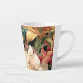 Levendige Vintage Bloemstuk Latte Mok (Rechts)