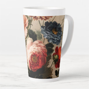 Levendige Vintage Bloemstuk Latte Mok
