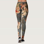 Levendige Vintage Bloemstuk Leggings (Achterkant)