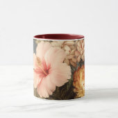 Levendige Vintage Bloemstuk Mok (Midden)