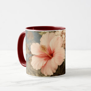 Levendige Vintage Bloemstuk Mok