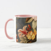 Levendige Vintage Bloemstuk Mok (Links)