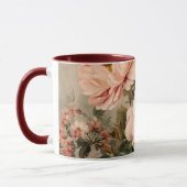 Levendige Vintage Bloemstuk Mok (Links)