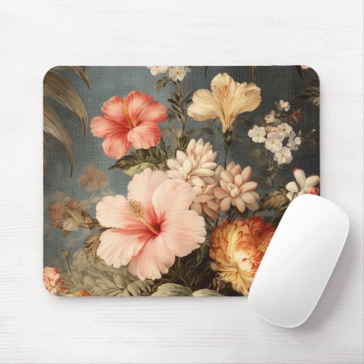 Levendige Vintage Bloemstuk Muismat (Met muis)