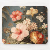 Levendige Vintage Bloemstuk Muismat (Voorkant)