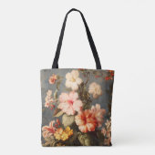 Levendige Vintage Bloemstuk Tote Bag (Achterkant)