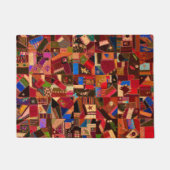 Levendige Vintage Crazy Quilt Deurmat (Voorkant)