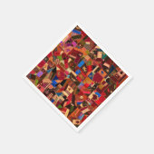 Levendige vintage crazy quilt servet (Hoek)