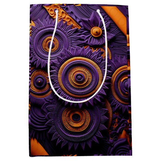 Levendige Violet African Luxe Medium Cadeauzakje (Voorkant)
