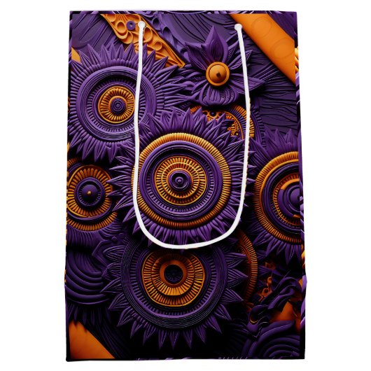 Levendige Violet African Luxe Medium Cadeauzakje (Achterkant)