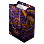 Levendige Violet African Luxe Medium Cadeauzakje (Achterkant Gekanteld)