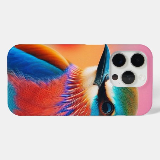 "Levendige Visage: Kleurrijke Vogelgezicht iPhone  Case-Mate iPhone Case (Achterkant (horizontaal))
