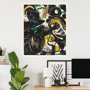 Levendige visie op expressie door Franz Marc - Gen Poster