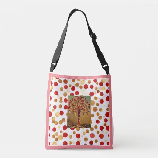 "Levendige visies: all-over print medium cross bod Crossbody Tas (Achterkant)