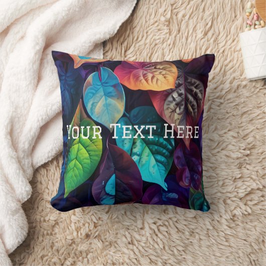 Levendige visueel opvallende opstelling van blader kussen (Deken)