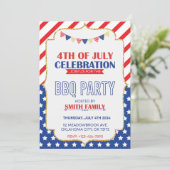 Levendige vlag Design Independence Day Party Kaart (Staand voorkant)