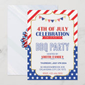 Levendige vlag Design Independence Day Party Kaart (Voorkant / Achterkant)