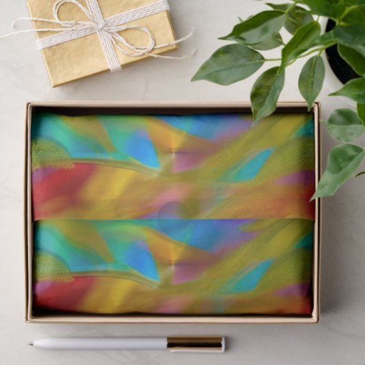 Levendige vlam Abstract glas ontkoppelen Tissuepapier (Geschenk)