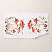 Levendige vliegenzwam & botanische elementen bad handdoek (Handdoek)