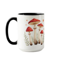 Levendige vliegenzwam & botanische elementen